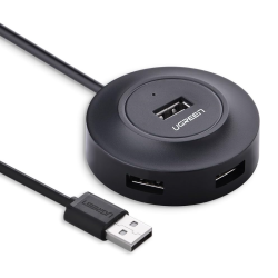UGREEN USB 2.0 Hub 4 Port USB Hub Splitter for Mac, Windows, Linux systems PC - Black (20277) UGREEN USB 2.0 Hub 4 Port USB Hub Splitter for Mac, Windows, Linux systems PC - Black (20277)